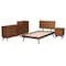 Baxton Studio Melora Mid-Century Modern Walnut Brown Finished Wood and Rattan Twin Size 4-Piece Bedroom Set 241-11178-11179-11298-11299-11300-ZORO - alternate 6